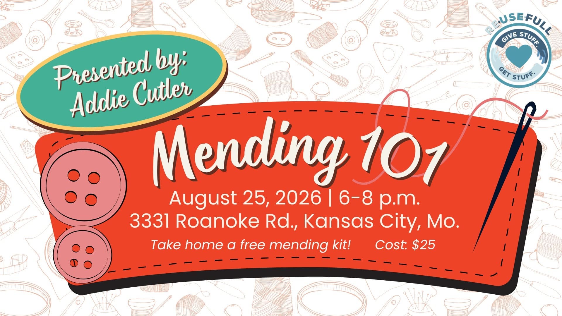 Mending 101 August 25 event thumbnail