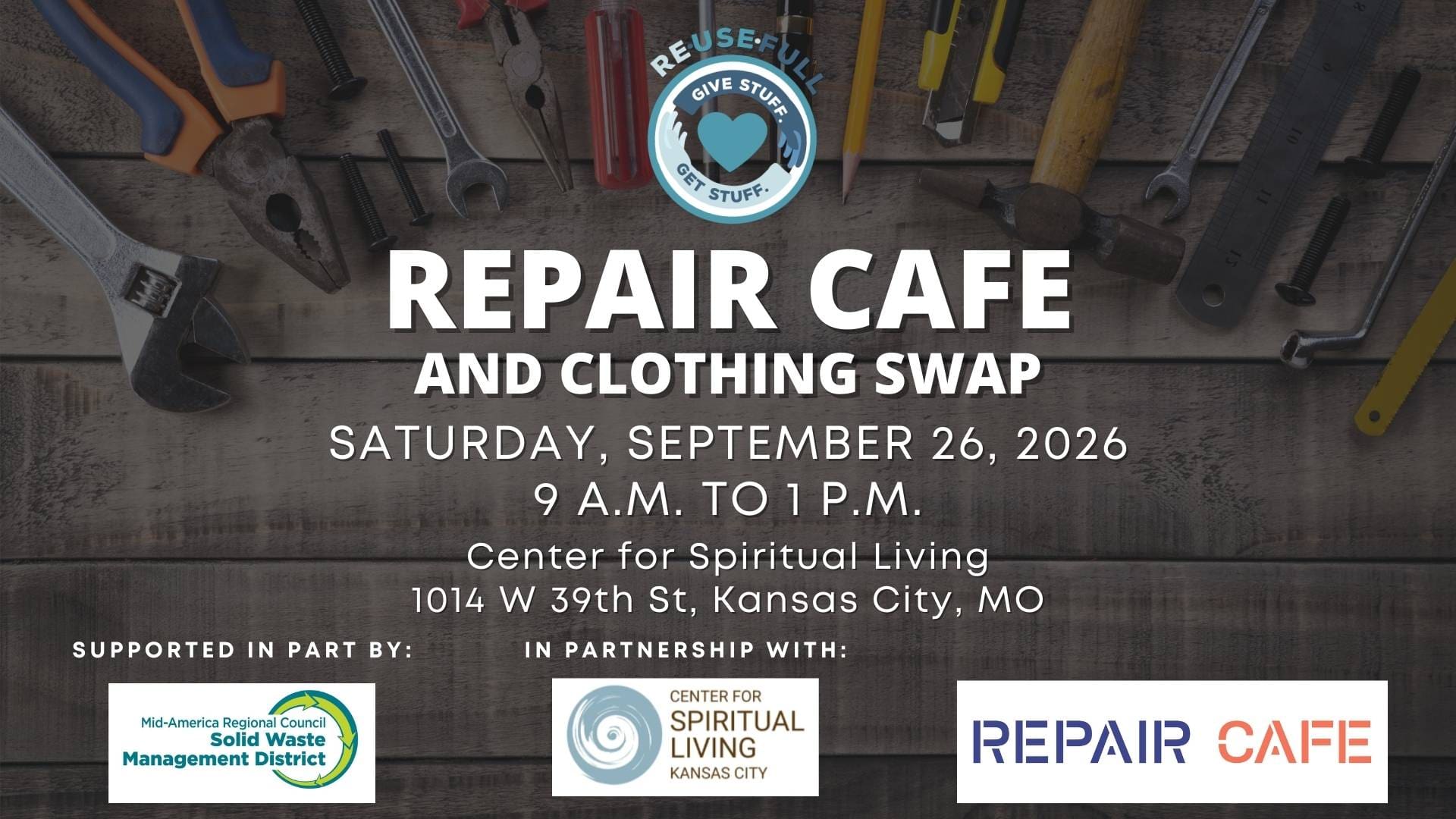 repair cafe and clothing swap center for spiritual living september 2026