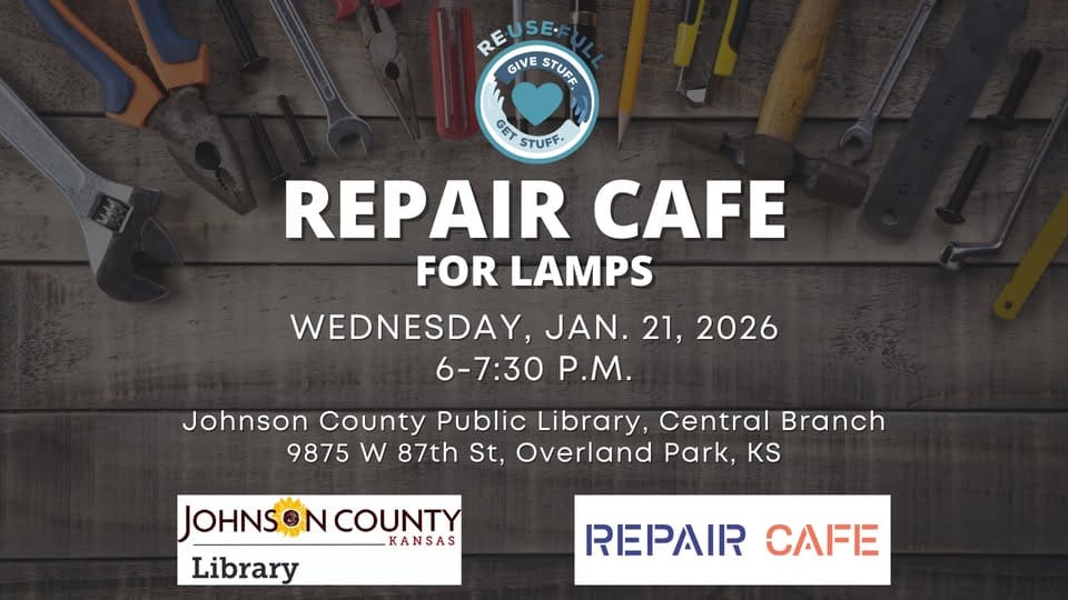 repair cafe january 2026 lamps overland park