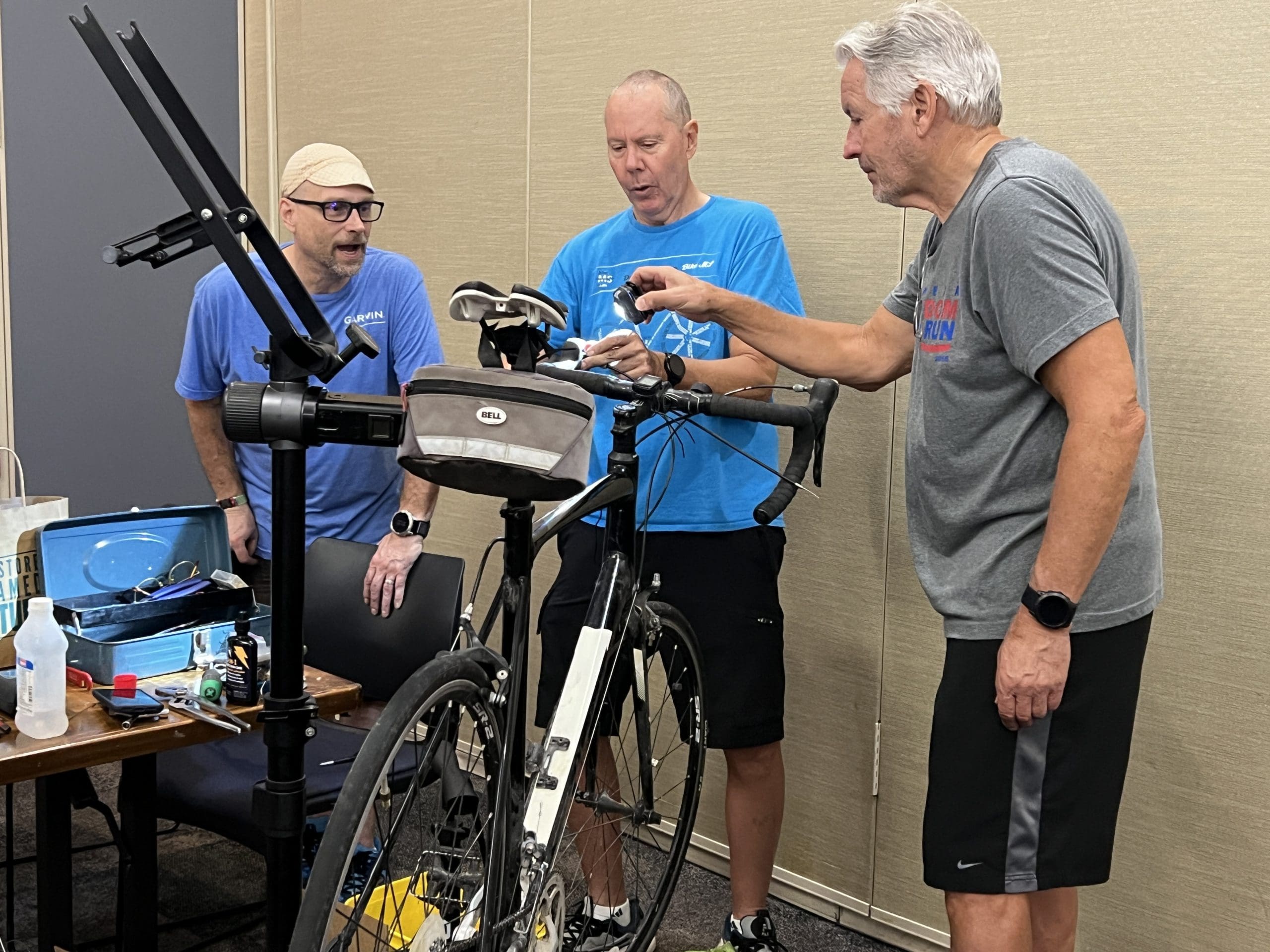 bicycle repair at repair cafe